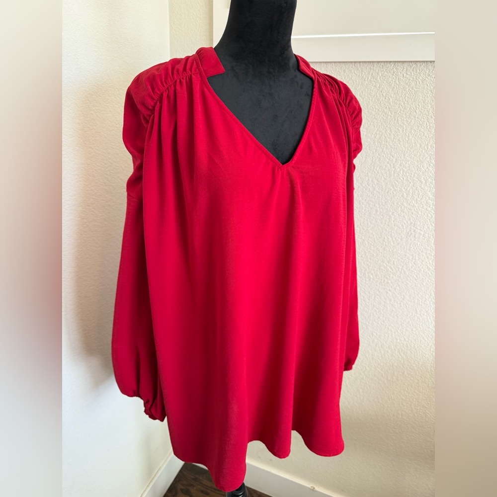 Socialite Vivid Red Blouse